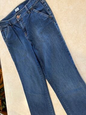 Bass Wide-Leg Jeans in Dark Blue Wash